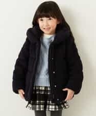 KJUAG04059 a.v.v KIDS(アー・ヴェ・ヴェ) [100-130]【洗える】メランジ起毛中綿コート[WEB限定サイズ] ネイビー