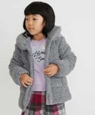 KJUAG04059 a.v.v KIDS(アー・ヴェ・ヴェ) [100-130]【洗える】メランジ起毛中綿コート[WEB限定サイズ] グレー