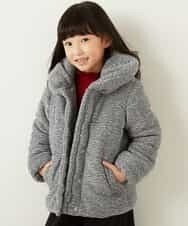 KJUAG04059 a.v.v KIDS(アー・ヴェ・ヴェ) [100-130]【洗える】メランジ起毛中綿コート[WEB限定サイズ] グレー