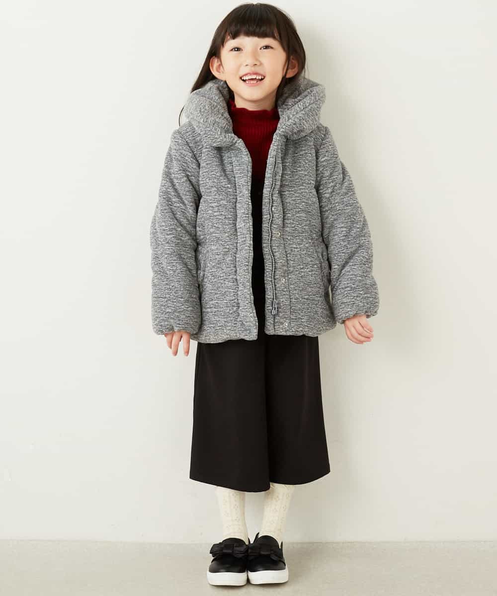 KJUAG04059 a.v.v KIDS(アー・ヴェ・ヴェ) [100-130]【洗える】メランジ起毛中綿コート[WEB限定サイズ] グレー
