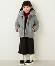 KJUAG04059 a.v.v KIDS(アー・ヴェ・ヴェ) [100-130]【洗える】メランジ起毛中綿コート[WEB限定サイズ] グレー