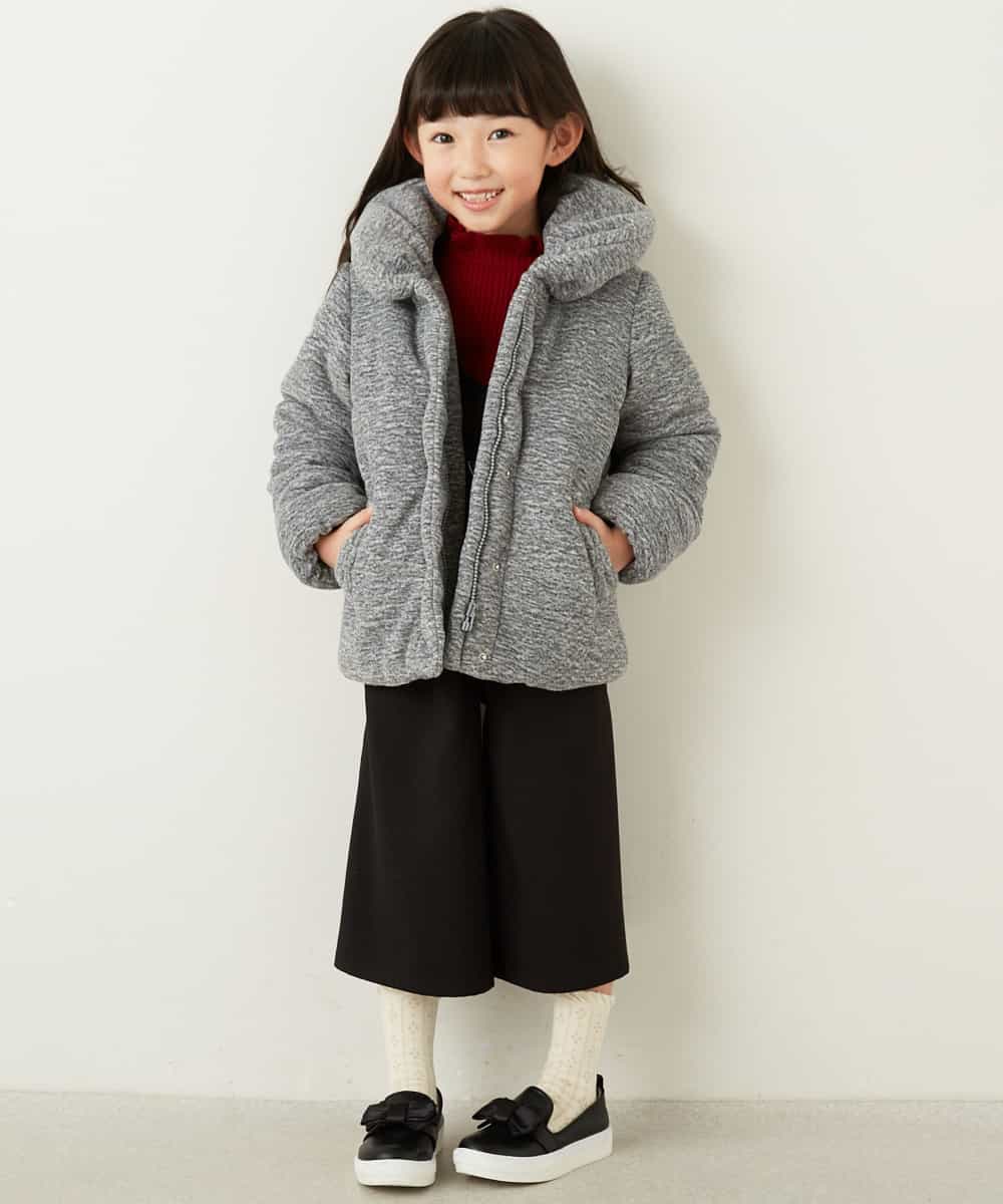 KJUAG04059 a.v.v KIDS(アー・ヴェ・ヴェ) [100-130]【洗える】メランジ起毛中綿コート[WEB限定サイズ] グレー
