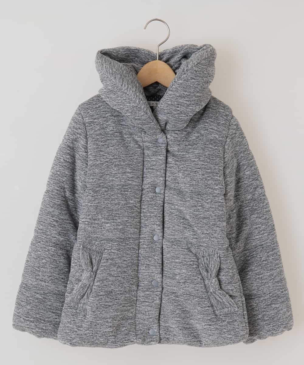 KJUAG04059 a.v.v KIDS(アー・ヴェ・ヴェ) [100-130]【洗える】メランジ起毛中綿コート[WEB限定サイズ] グレー