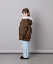 KJUAG46079 a.v.v KIDS(アー・ヴェ・ヴェ) [130-160]【洗える】ナイロンモッズコート ブラウン