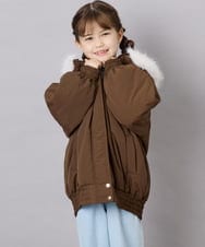 KJUAG46079 a.v.v KIDS(アー・ヴェ・ヴェ) [130-160]【洗える】ナイロンモッズコート ブラウン