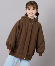 KJUAG46079 a.v.v KIDS(アー・ヴェ・ヴェ) [130-160]【洗える】ナイロンモッズコート ブラウン