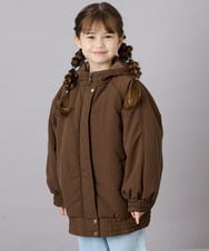 KJUAG46079 a.v.v KIDS(アー・ヴェ・ヴェ) [130-160]【洗える】ナイロンモッズコート ブラウン