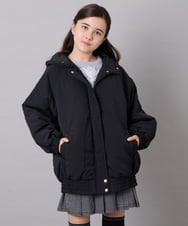 KJUAG46079 a.v.v KIDS(アー・ヴェ・ヴェ) [130-160]【洗える】ナイロンモッズコート ブラック