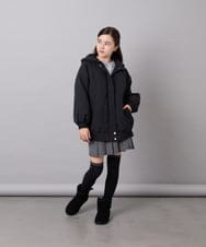 KJUAG46079 a.v.v KIDS(アー・ヴェ・ヴェ) [130-160]【洗える】ナイロンモッズコート ブラック