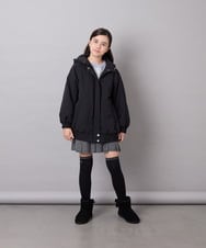 KJUAG46079 a.v.v KIDS(アー・ヴェ・ヴェ) [130-160]【洗える】ナイロンモッズコート ブラック