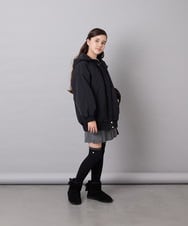 KJUAG46079 a.v.v KIDS(アー・ヴェ・ヴェ) [130-160]【洗える】ナイロンモッズコート ブラック