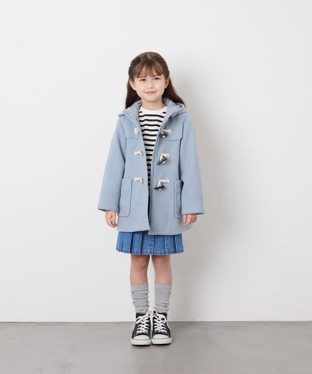 KJUAG47079 a.v.v KIDS(アー・ヴェ・ヴェ) [120-160]【手洗い可】ダッフルコート ライトブルー