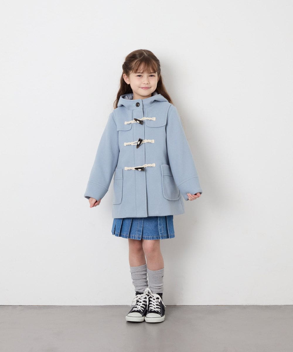 KJUAG47079 a.v.v KIDS(アー・ヴェ・ヴェ) [120-160]【手洗い可】ダッフルコート ライトブルー