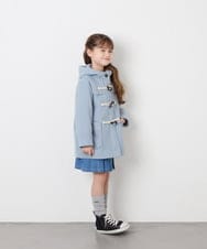 KJUAG47079 a.v.v KIDS(アー・ヴェ・ヴェ) [120-160]【手洗い可】ダッフルコート ライトブルー