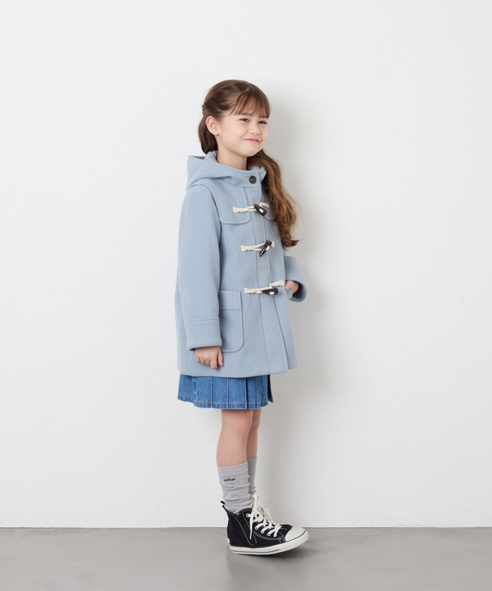 KJUAG47079 a.v.v KIDS(アー・ヴェ・ヴェ) [120-160]【手洗い可】ダッフルコート ライトブルー