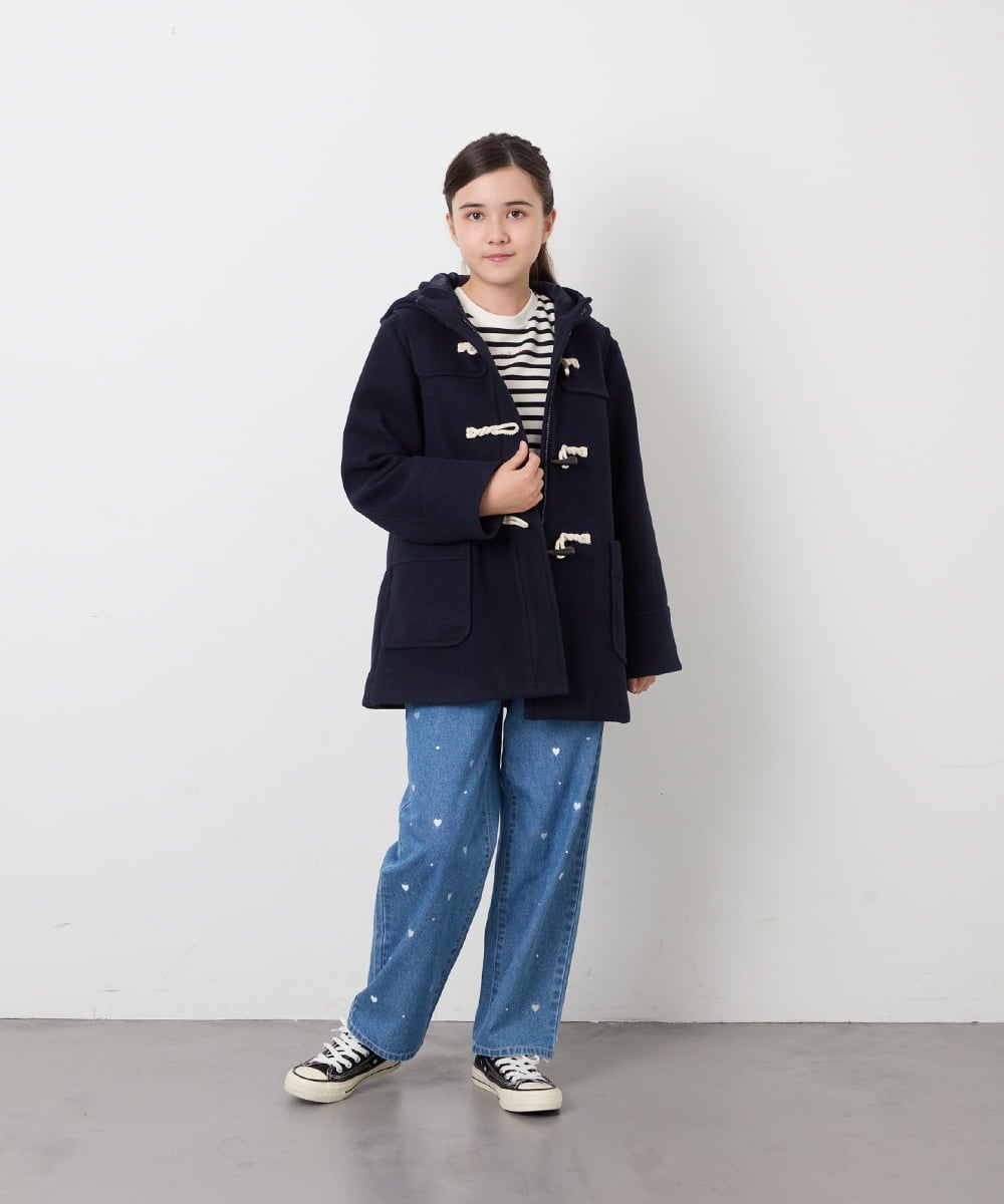KJUAG47079 a.v.v KIDS(アー・ヴェ・ヴェ) [120-160]【手洗い可】ダッフルコート ネイビー