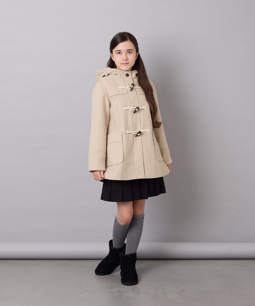 KJUAG47079 a.v.v KIDS(アー・ヴェ・ヴェ) [120-160]【手洗い可】ダッフルコート ベージュ