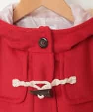 KJUAH03069 a.v.v KIDS(アー・ヴェ・ヴェ) [140-150]フェイクファーフードダッフルコート レッド