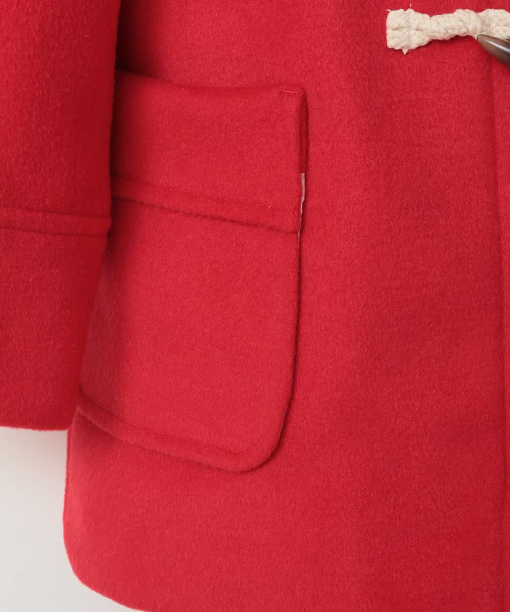 KJUAH03069 a.v.v KIDS(アー・ヴェ・ヴェ) [140-150]フェイクファーフードダッフルコート レッド