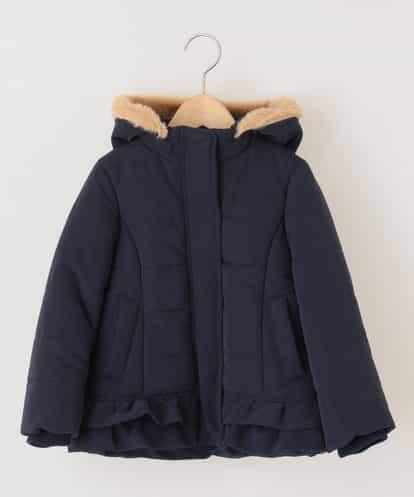 KJUAH05069 a.v.v KIDS [140-150]【洗える】フリル中綿フードコート