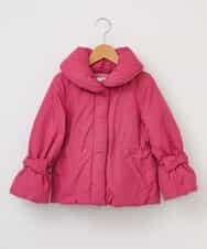 KJUAJ01059 a.v.v KIDS(アー・ヴェ・ヴェ) [100-130]【洗える】ナカワタショールカラードロストブルゾン[WEB限定サイズ] ピンク