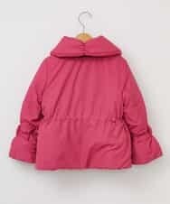 KJUAJ01059 a.v.v KIDS(アー・ヴェ・ヴェ) [100-130]【洗える】ナカワタショールカラードロストブルゾン[WEB限定サイズ] ピンク