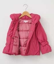 KJUAJ01059 a.v.v KIDS(アー・ヴェ・ヴェ) [100-130]【洗える】ナカワタショールカラードロストブルゾン[WEB限定サイズ] ピンク
