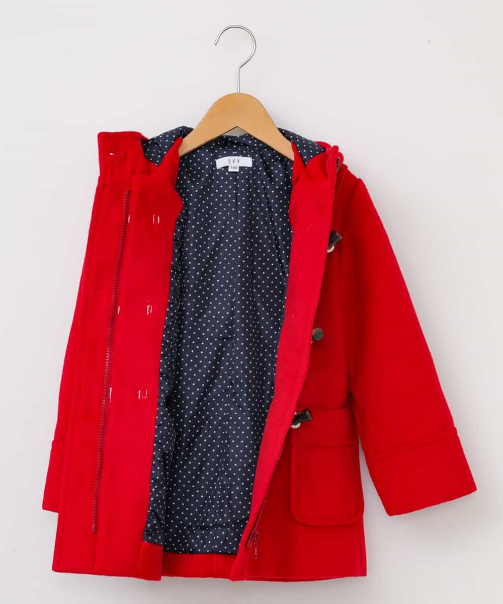 KJUAJ02059 a.v.v KIDS(アー・ヴェ・ヴェ) 【洗える】[100-130]ダッフルコート[WEB限定サイズ] レッド