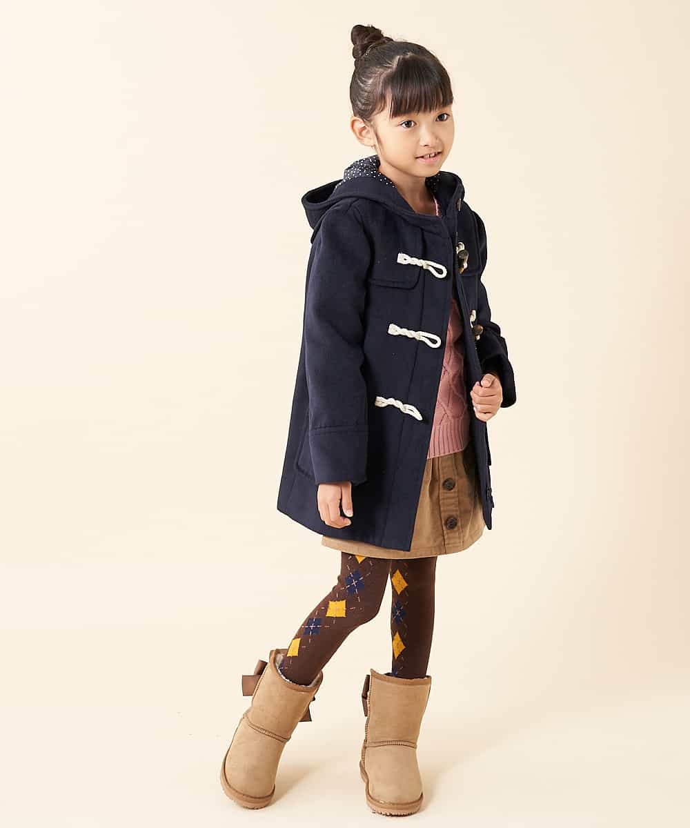 KJUAK02069 a.v.v KIDS(アー・ヴェ・ヴェ) 【洗える】[140-150]ダッフルコート レッド
