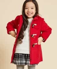 KJUAK02069 a.v.v KIDS(アー・ヴェ・ヴェ) 【洗える】[140-150]ダッフルコート レッド