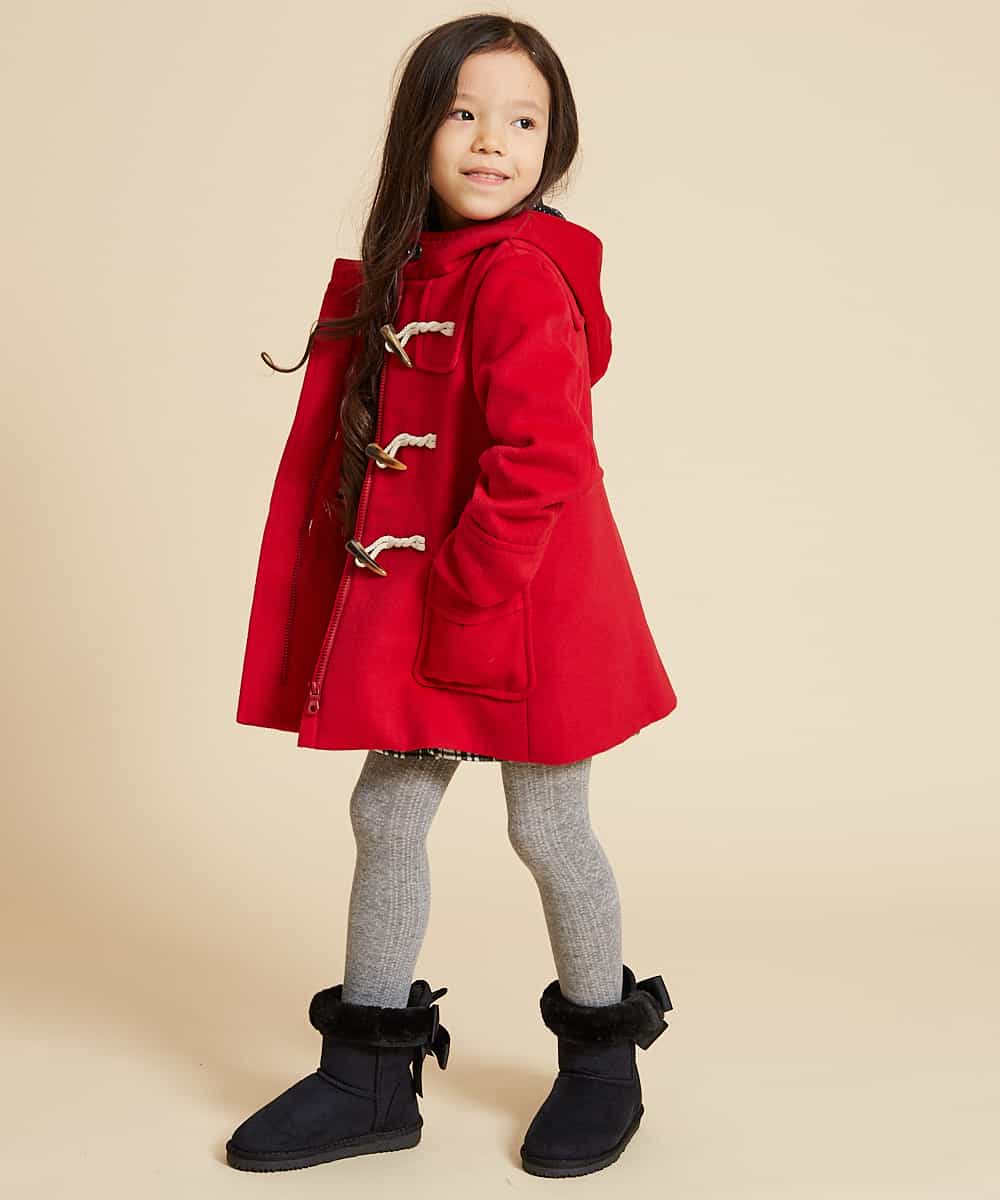KJUAK02069 a.v.v KIDS(アー・ヴェ・ヴェ) 【洗える】[140-150]ダッフルコート レッド