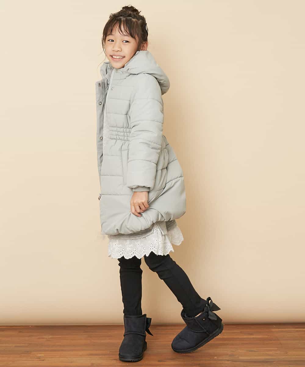 KJUAM01069 a.v.v KIDS(アー・ヴェ・ヴェ) [100-130]【洗濯機で洗える】中綿ロングコート[WEB限定サイズ] ピンク