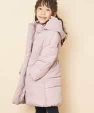KJUAM01069 a.v.v KIDS(アー・ヴェ・ヴェ) [100-130]【洗濯機で洗える】中綿ロングコート[WEB限定サイズ] ピンク