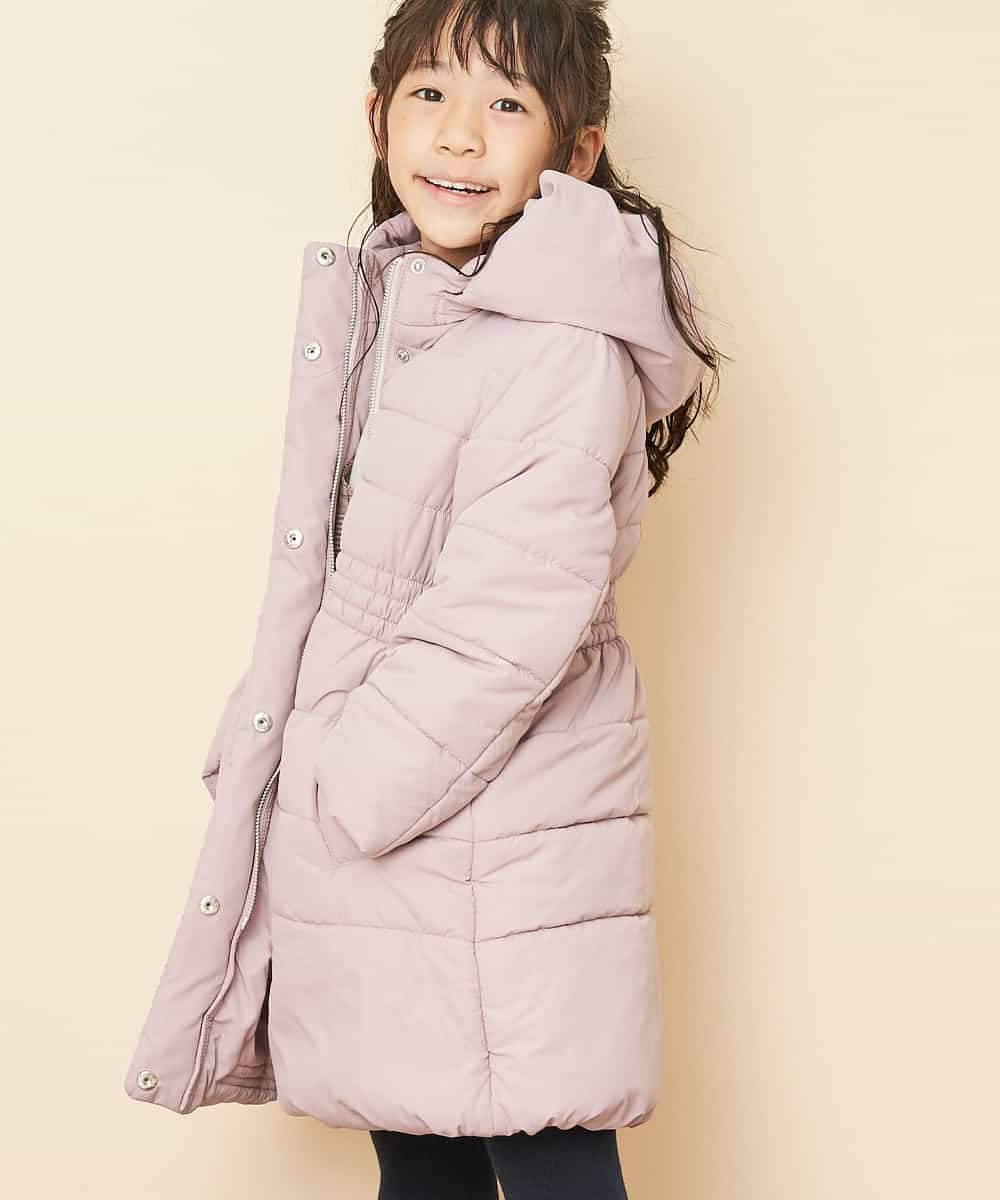 KJUAM01069 a.v.v KIDS(アー・ヴェ・ヴェ) [100-130]【洗濯機で洗える】中綿ロングコート[WEB限定サイズ] ピンク