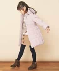 KJUAM01069 a.v.v KIDS(アー・ヴェ・ヴェ) [100-130]【洗濯機で洗える】中綿ロングコート[WEB限定サイズ] ピンク