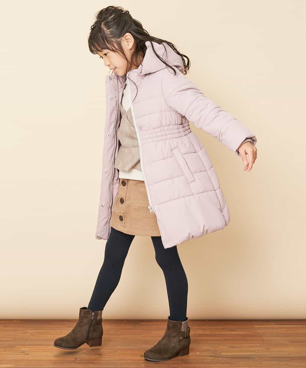 KJUAM01069 a.v.v KIDS(アー・ヴェ・ヴェ) [100-130]【洗濯機で洗える】中綿ロングコート[WEB限定サイズ] ピンク