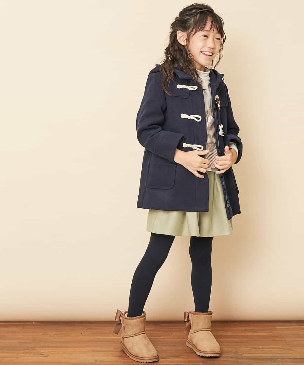 KJUAM02059 a.v.v KIDS(アー・ヴェ・ヴェ) [100-130]【洗濯機で洗える】ダッフルコート[WEB限定サイズ] ネイビー