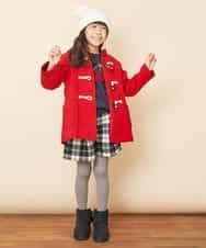 KJUAM02059 a.v.v KIDS(アー・ヴェ・ヴェ) [100-130]【洗濯機で洗える】ダッフルコート[WEB限定サイズ] ネイビー
