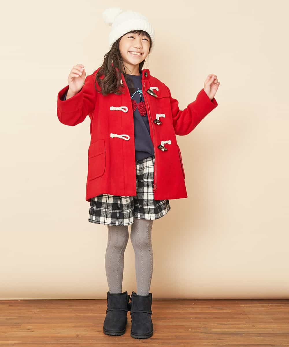 KJUAM02059 a.v.v KIDS(アー・ヴェ・ヴェ) [100-130]【洗濯機で洗える】ダッフルコート[WEB限定サイズ] ネイビー