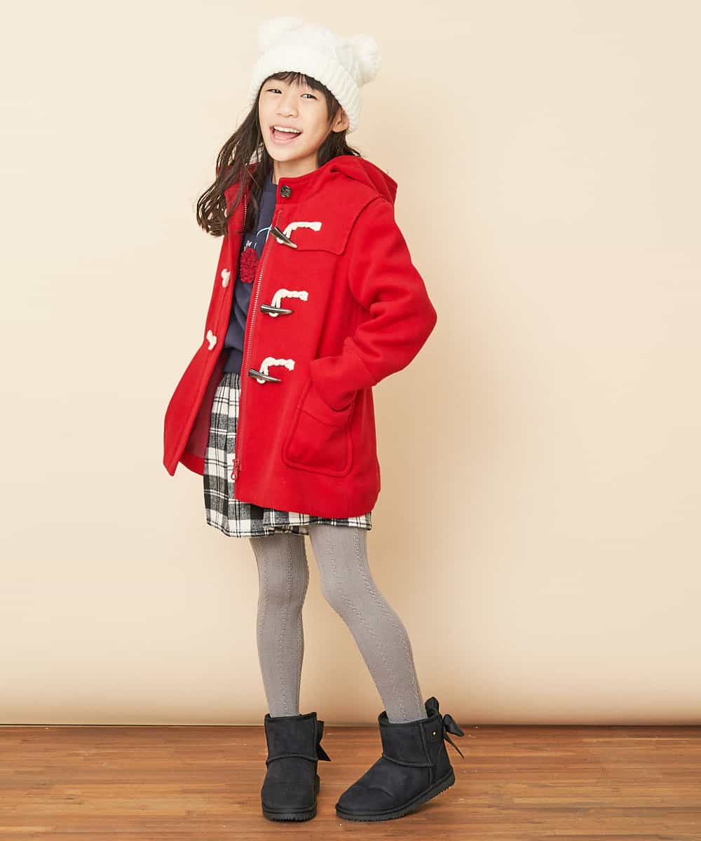 KJUAM02059 a.v.v KIDS(アー・ヴェ・ヴェ) [100-130]【洗濯機で洗える】ダッフルコート[WEB限定サイズ] ネイビー