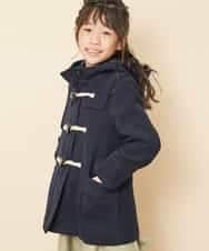 KJUAM02059 a.v.v KIDS(アー・ヴェ・ヴェ) [100-130]【洗濯機で洗える】ダッフルコート[WEB限定サイズ] ネイビー