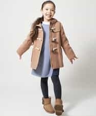 KJUAM02059 a.v.v KIDS(アー・ヴェ・ヴェ) [100-130]【洗濯機で洗える】ダッフルコート[WEB限定サイズ] ネイビー