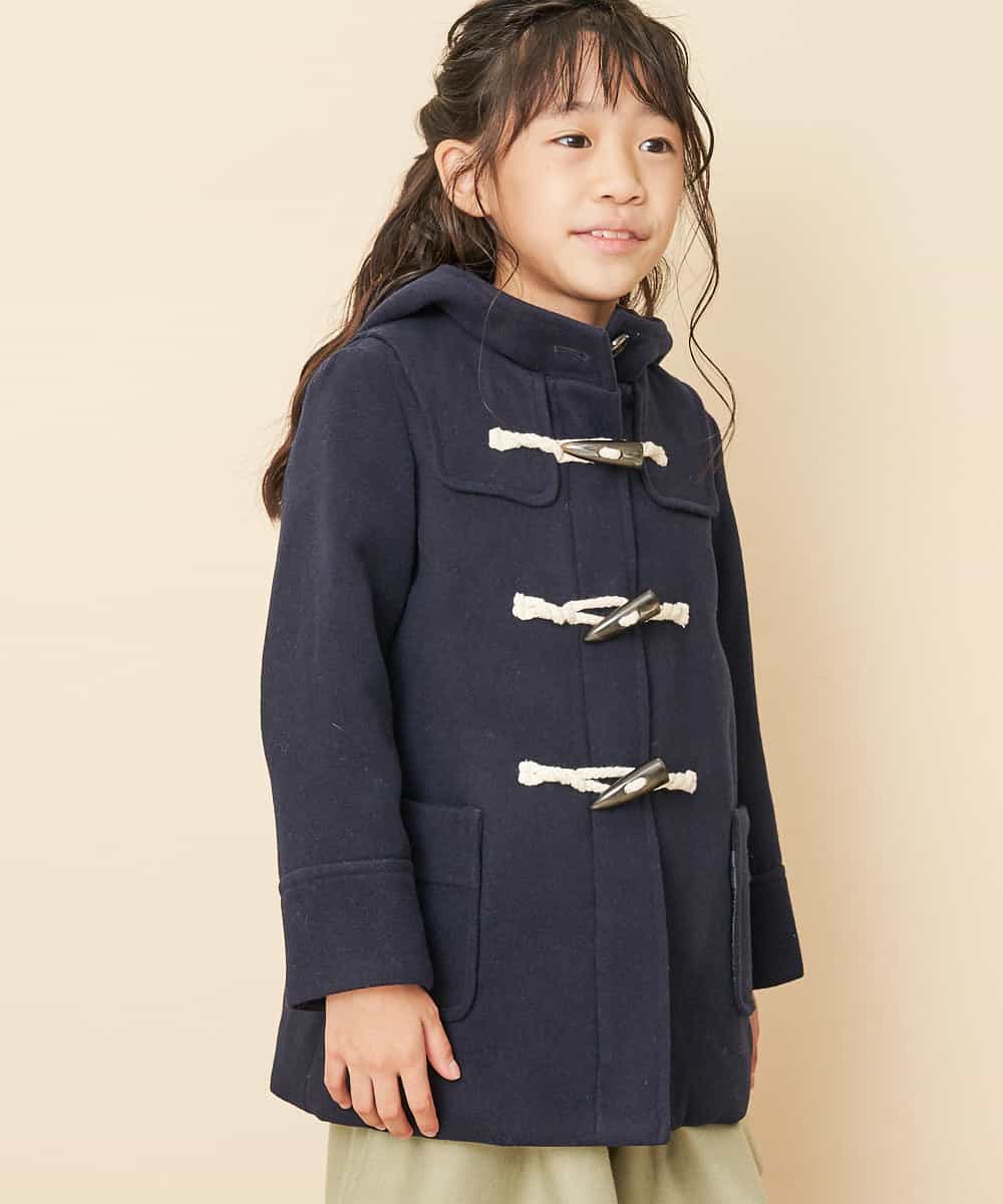 KJUAM02059 a.v.v KIDS(アー・ヴェ・ヴェ) [100-130]【洗濯機で洗える】ダッフルコート[WEB限定サイズ] ネイビー