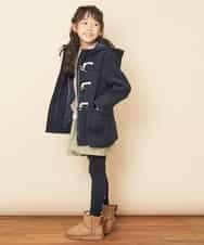 KJUAM02059 a.v.v KIDS(アー・ヴェ・ヴェ) [100-130]【洗濯機で洗える】ダッフルコート[WEB限定サイズ] ネイビー