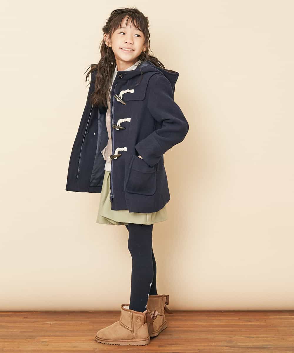 KJUAM02059 a.v.v KIDS(アー・ヴェ・ヴェ) [100-130]【洗濯機で洗える】ダッフルコート[WEB限定サイズ] ネイビー