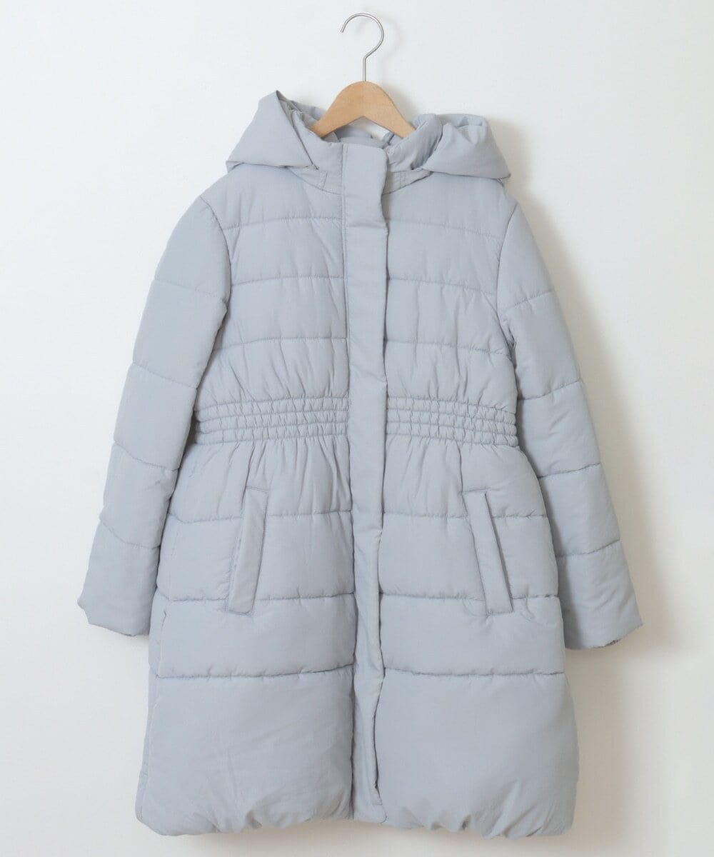 KJUAP01069 a.v.v KIDS(アー・ヴェ・ヴェ) [100-130]【洗濯機で洗える】フィット&フレア中綿ロングコート ピンク