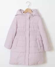 KJUAP01069 a.v.v KIDS(アー・ヴェ・ヴェ) [100-130]【洗濯機で洗える】フィット&フレア中綿ロングコート ピンク