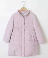 KJUAP01069 a.v.v KIDS(アー・ヴェ・ヴェ) [100-130]【洗濯機で洗える】フィット&フレア中綿ロングコート ピンク
