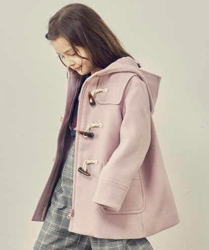 KJUAS02059 a.v.v KIDS [100-130]ライトフェイクウールダッフルコート