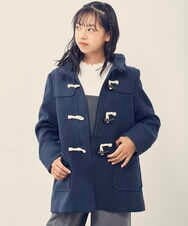 KJUAS02059 a.v.v KIDS(アー・ヴェ・ヴェ) [100-130]ライトフェイクウールダッフルコート ピンク